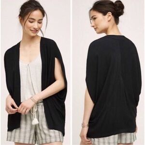 Elevenses Black Open-Front Shrug